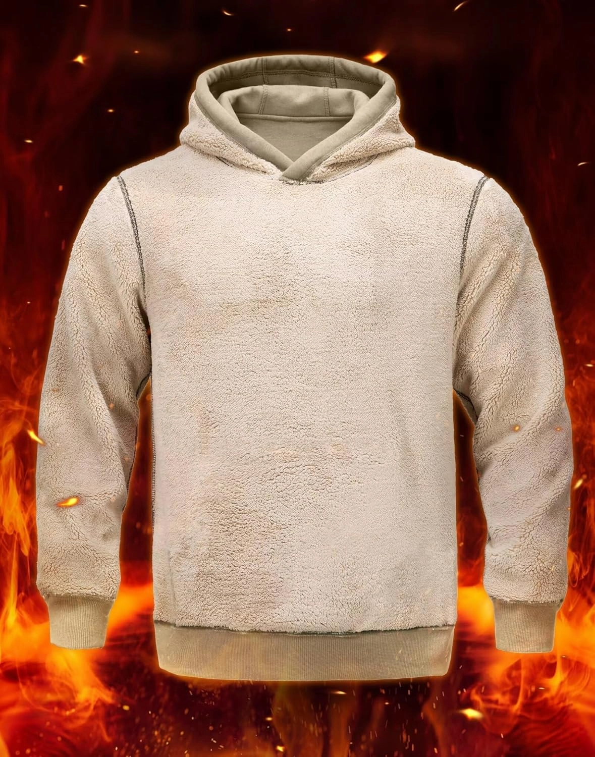 Pudolla Men's Sherpa Hoodie Pullover Winter Thick Warm Fleece Lined Hoodies Athletic Sweatshirts with Kangaroo Pouch Pocket