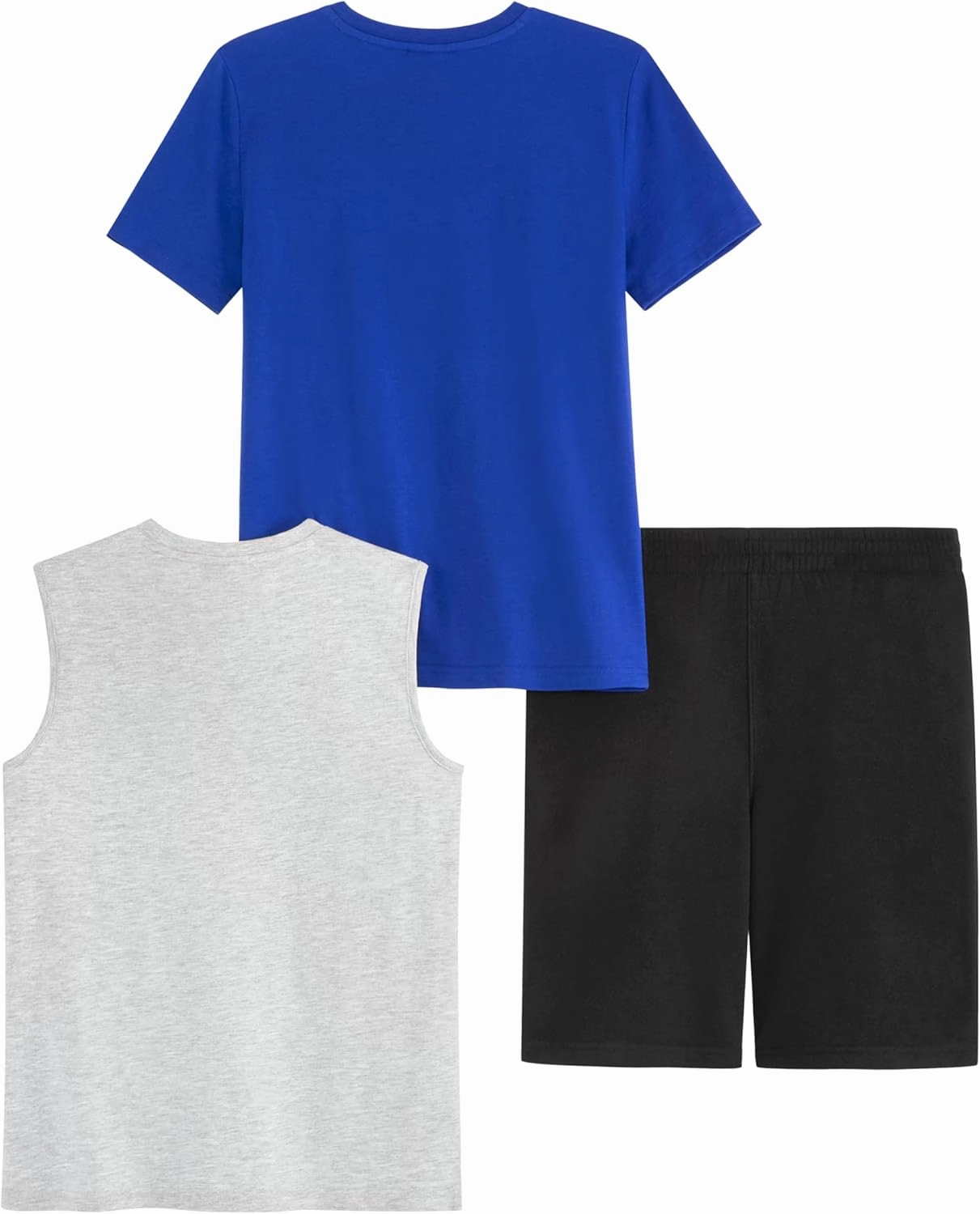 PUMA boys 3 Piece Set, Short Sleeve Cotton Jersey T-shirt and Muscle Tee & Matching Short