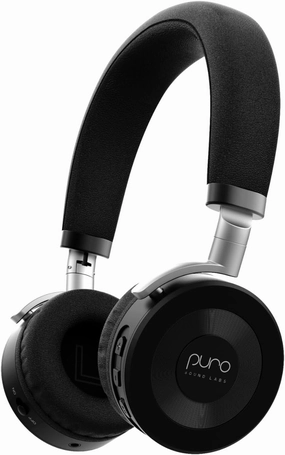 Puro Sound Labs JuniorJam Plus Volume Limiting Headphones for Kids, Safer Audio to Protect Hearing- Adjustable Bluetooth Headphones for Tablets, Smartphones, PCs- 22-Hour Battery Life (Black)