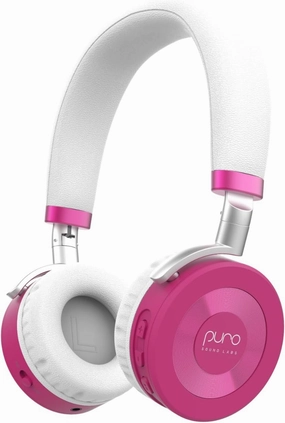 Puro Sound Labs JuniorJam Plus Volume Limiting Headphones for Kids, Safer Audio to Protect Hearing- Adjustable Bluetooth Headphones for Tablets, Smartphones, PCs- 22-Hour Battery Life (Pink)