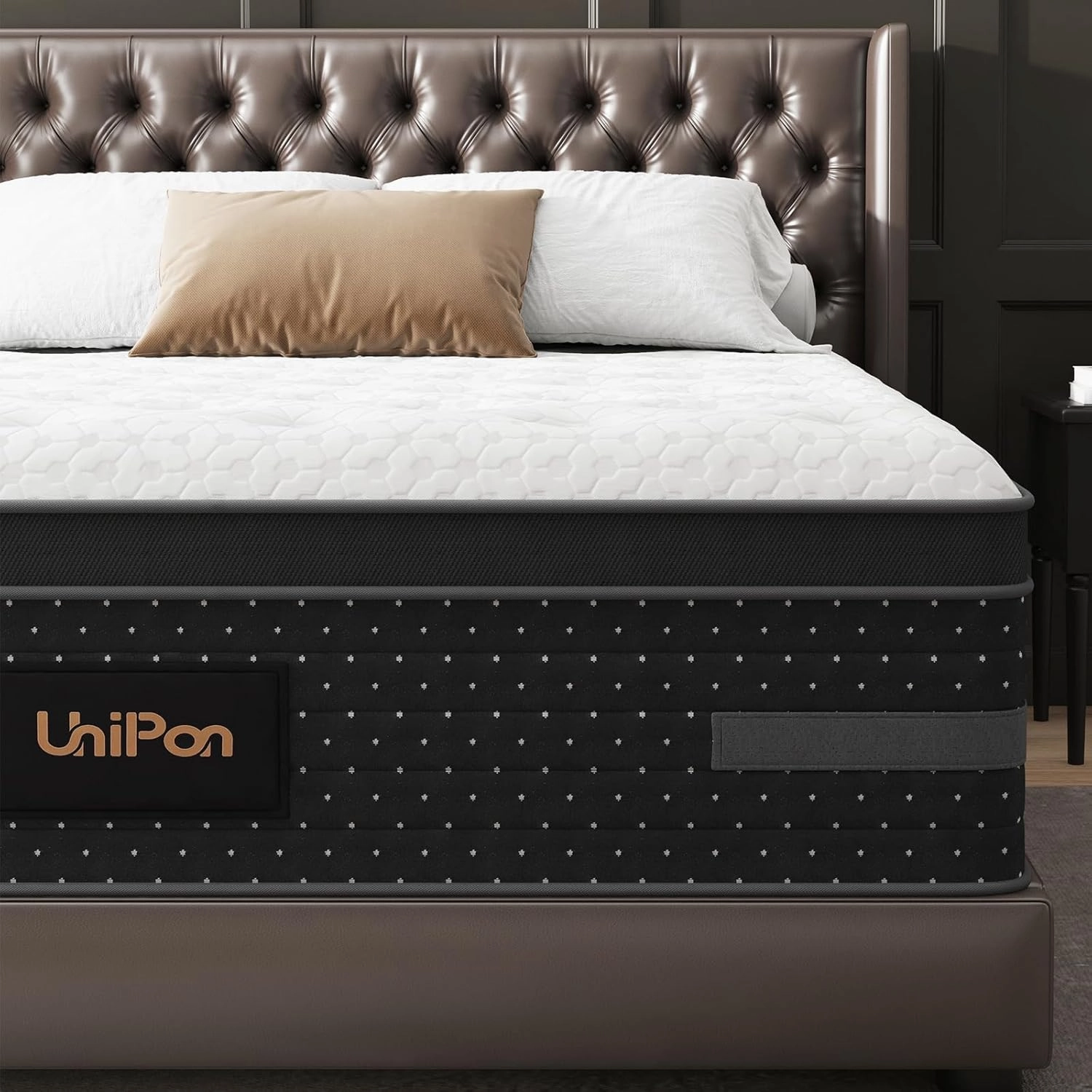Queen Mattress, 14 Inch Hybrid Mattresses Medium Firm with Extra Lumbar & Shoulder Support, Motion-Isolation Bed in a Box for Pain Relief Deep Sleep Fiberglass Free - No Odor 365 Night Trial