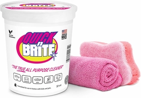 Quick 'n Brite All Purpose Cleaning Paste – Miracle Cleaner for Tough Stains, Biodegradable, Non-Toxic, Pet-Safe, Multi-Surface Stain Remover, Made in USA, 32 Oz Kit