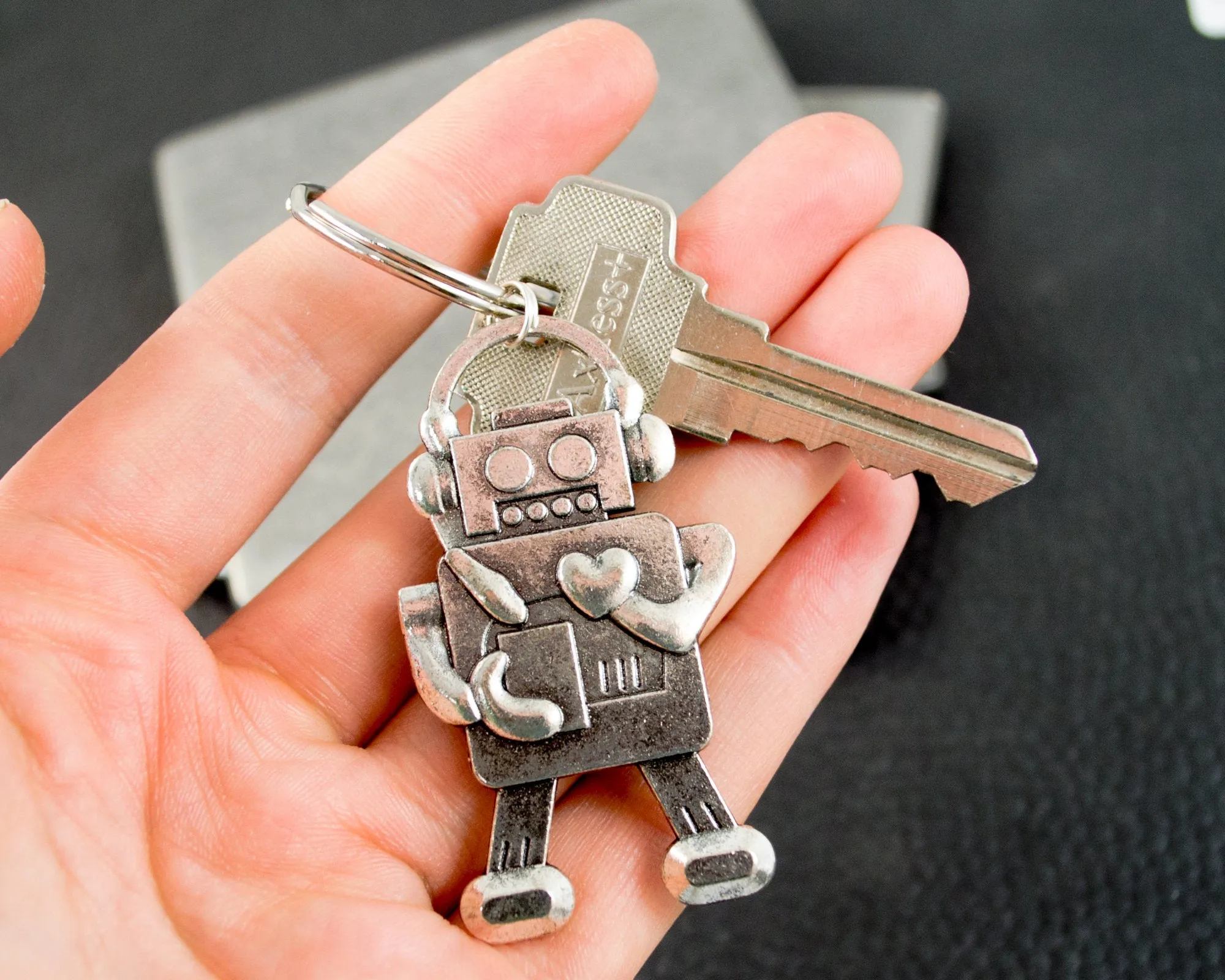 Rainbow Robot Keychain