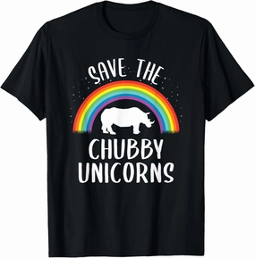 Rainbow Save The Chubby Unicorns T-Shirt