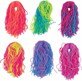 Raymond Geddes Hairy Noodle Toys (Pack of 12) - Multi-Colored Stretchy and Squishy Fidget Toys - Novelty Toys for Birthday Party Favors and Prizes