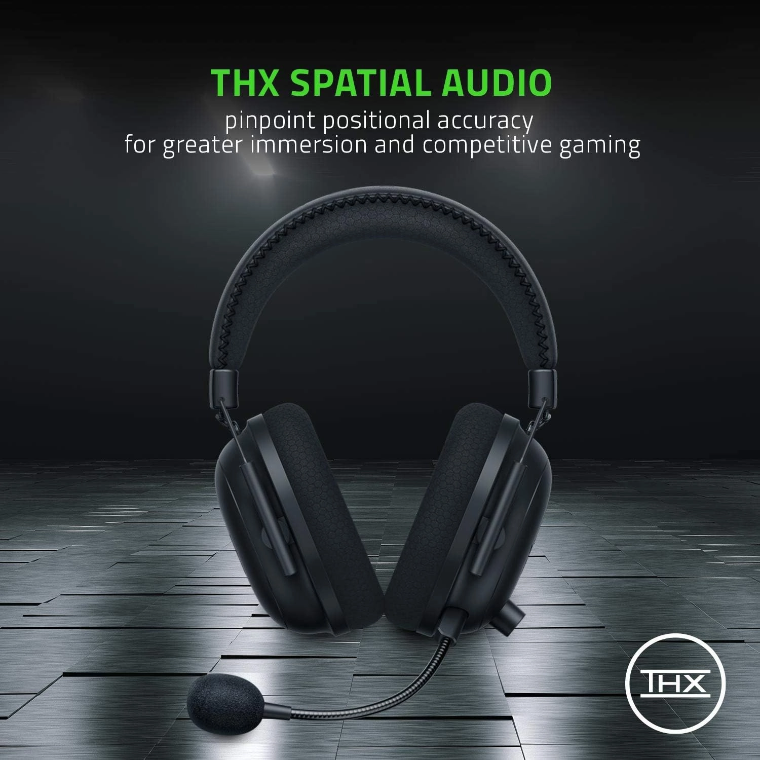 Razer BlackShark V2 Pro Wireless Gaming Headset: THX 7.1 Spatial Surround Sound - 50mm Drivers - Detachable Mic - for PC, PS5, PS4, Switch, Black