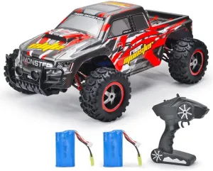 RC Cars Remote Control Car for Boys 2.4 GHZ High Speed Racing Car, 1:8 RC Trucks 4x4 Offroad with 2 Batteries, Electric Rock Crawler Toy Car Gift for Kids Adults Girls