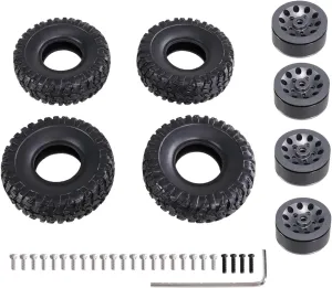 RC Upgrade Accessories for MN 1/12 for MN82 LC79 for MN78 D90 D91 D96 99S 99SV2 for WPL 1/16 C14 C24 C34 C44 B14 B16 B36 RC Car Clip Type Tire Soft Tire Skin Upgrade Parts(Grey)