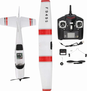 RC Airplane F949S 2.4GHz 3 Channels Micro RC Airplane Remote Control Fixed Wing for Cessna‑182 Toy