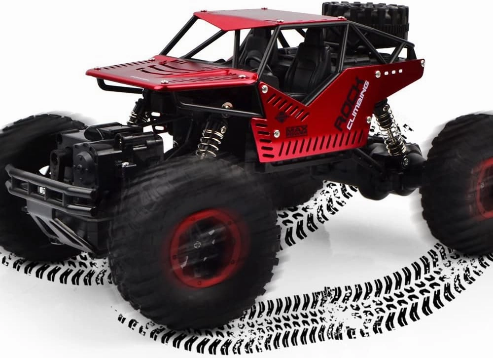 RC Car 1:16 Remote Control Car Monster Trucks with 2 Rechargeable Batteries 4WD Off All Terrain RC Car Rechargeable Vehicles Toy Gift for Boys Girls