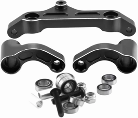 RC Car Accessories for Arrma for Kraton for Outcast 8S 1/5 Metal Steering Assembly RC Remote Control Crawler Vehicle Upgrade Parts Accessories(Black)