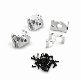RC Car DIY Parts for WLtoys 284161 284010 284131 K989 K969 K979 P929 1/28 Metal Gearbox Motor Base Steering Gear Base RC Car Upgrade Parts(Silver)