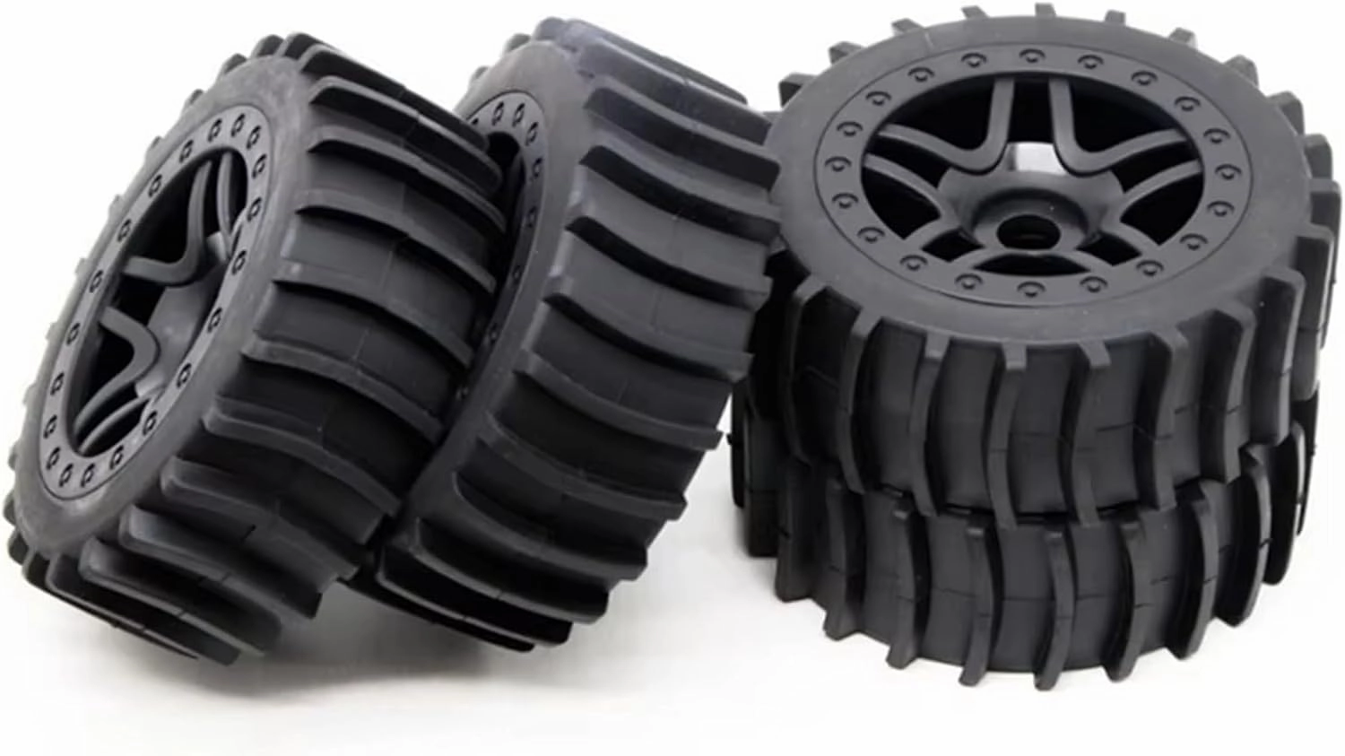 Rc Car Wheel Rim Tire Compatible with ARRMA for TRAXXAS 1/8 RC Cars Upgrade Part 2Pcs Off-Road Vehicle for Desert Tire Paddle Tire for Racing Tire 17MM