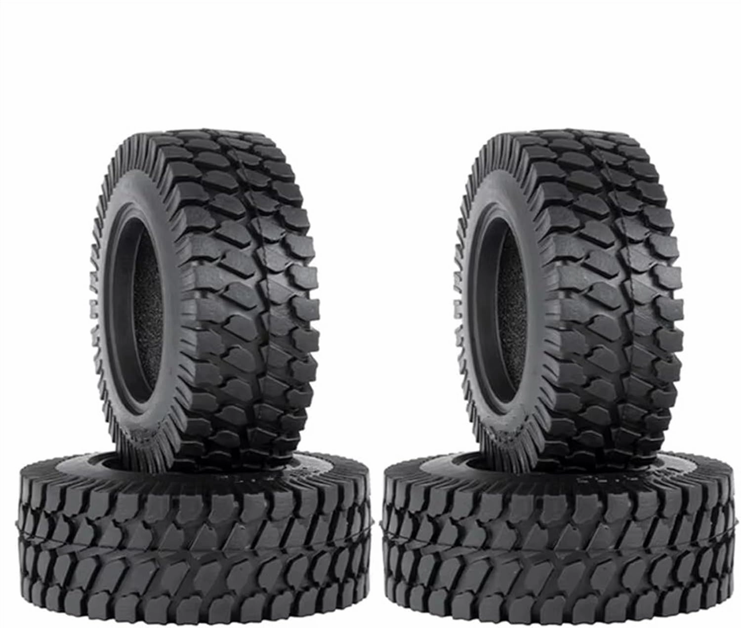 Rc Car Wheel Rim Tire Compatible with Axial for Yeti Jr 90069 D90 TF2 for Tamiya CC01 for MST for JIMNY RC Crawler Car 4Pcs 75MM 1.55Inch Rubber Wheel Tire Tyre