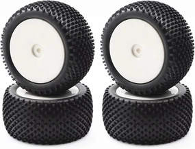 Rc Car Wheel Rim Tire Compatible with Wltoys 144001 144010 124019 for HSP for HPI for Tamiya 1/10 RC 4Pcs 90Mm Off-Road for Buggy Car Rubber Tires Wheels Tyres