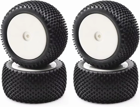 Rc Car Wheel Rim Tire Compatible with Wltoys 144001 144010 124019 for HSP for HPI for Tamiya 4Pcs 90Mm 1/10 RC Off-Road for Buggy Car Rubber Tires Wheels Tyres