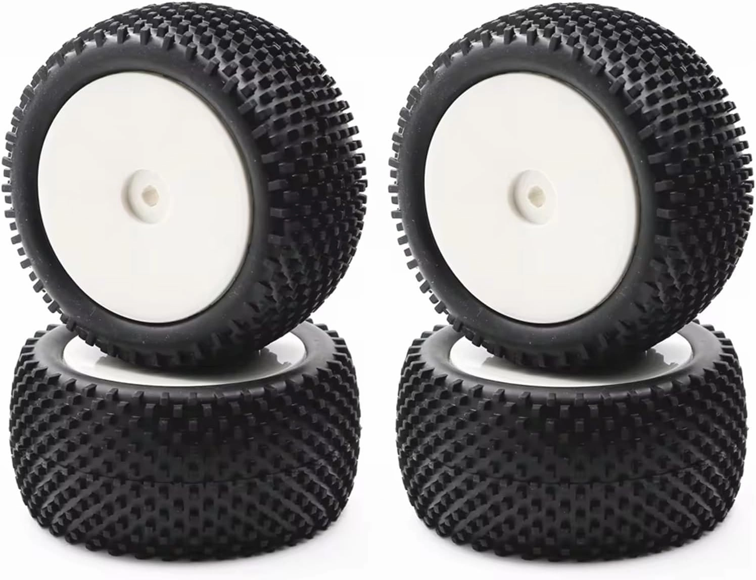 Rc Car Wheel Rim Tire Compatible with Wltoys 144001 144010 124019 for HSP for HPI for Tamiya 4Pcs 90Mm 1/10 RC Off-Road for Buggy Car Rubber Tires Wheels Tyres