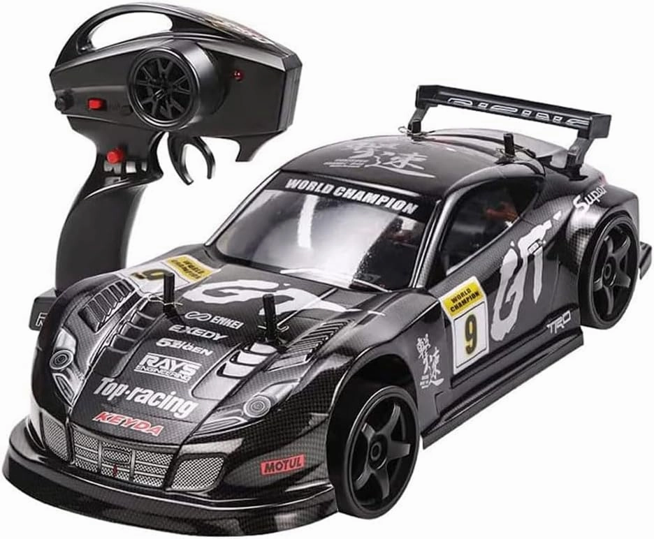 Rc Cars 70km/h High-Speed Drift Rc Vehicle, 2.4GHZ Electric Racing Car, 45cm Large Remote Control Truck,4WD Fast Flat Running Rc Buggy, Hobby Toy Car, with 2 Batteries