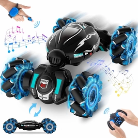 RC Cars, Gesture Sensing Stunt Car Toys for Boys Girls 6-12 Year Old, 2.4Ghz 4WD Hand Remote Control Toy 360° Rotate Transform Off-Road Drift with Lights Music, Birthday Xmas Gifts for Kids