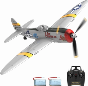 RC Plane, 4-CH Remote Control Airplanes Ready to Fly P47 Radio Controlled Aircraft for Beginners with Xpilot Stabilization System, One Key Aerobatic Airplane (76116 RTF)