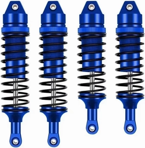 RC Repair Parts Compatible with Traxxas for Slash 4X4 for VXL 2WD for Rustler for Stampede for Hoss 1/10 RC Car Parts Metal Front and Rear Shock Absorber(Blue)