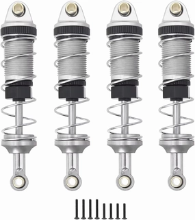 Rc Shock Absorber For Mn128 Mn86K Mn86KS Mn86S For Mn G500 For Mjx 16208 16209 16210 1/12 Metal Oil Shock Absorber Damper RC Car Upgrade Parts Replace Use(Silver)