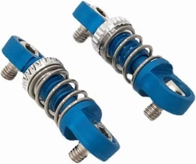 Rc Special Shock Absorber For MINI-Q8 For MINI-Q9 1/28 2pcs Metal For Spring Shock Absorber Remote Control Car Tracked Vehicle Parts And Accessories Upgrade Replacement(Blue)