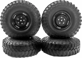 Rc Wheel Rim Tire for Axial for SCX10 for Trassas for TRX4 for CC01 for D90 110 for TF2 4pcs 1:10 RC Crawler Car Tires Tyres 1.9 Inch Beadlock Wheels Rim