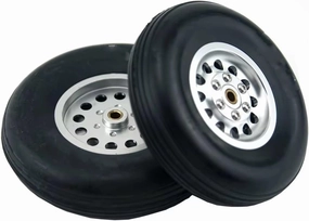Rc Wheel Rim Tire for W/Aluminum for Hub for 1.75" / 2.5"/ 3" / 3.5" / 4" /4.5"/5'' Inch for RC Airplane for Model Jet 1Pair Rubber Wheel Tire(1Pair 64mm 2.5INCH)
