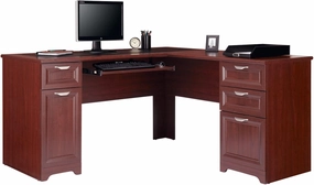 Realspace® Magellan 59"W L-Shape Corner Computer Desk, Classic Cherry