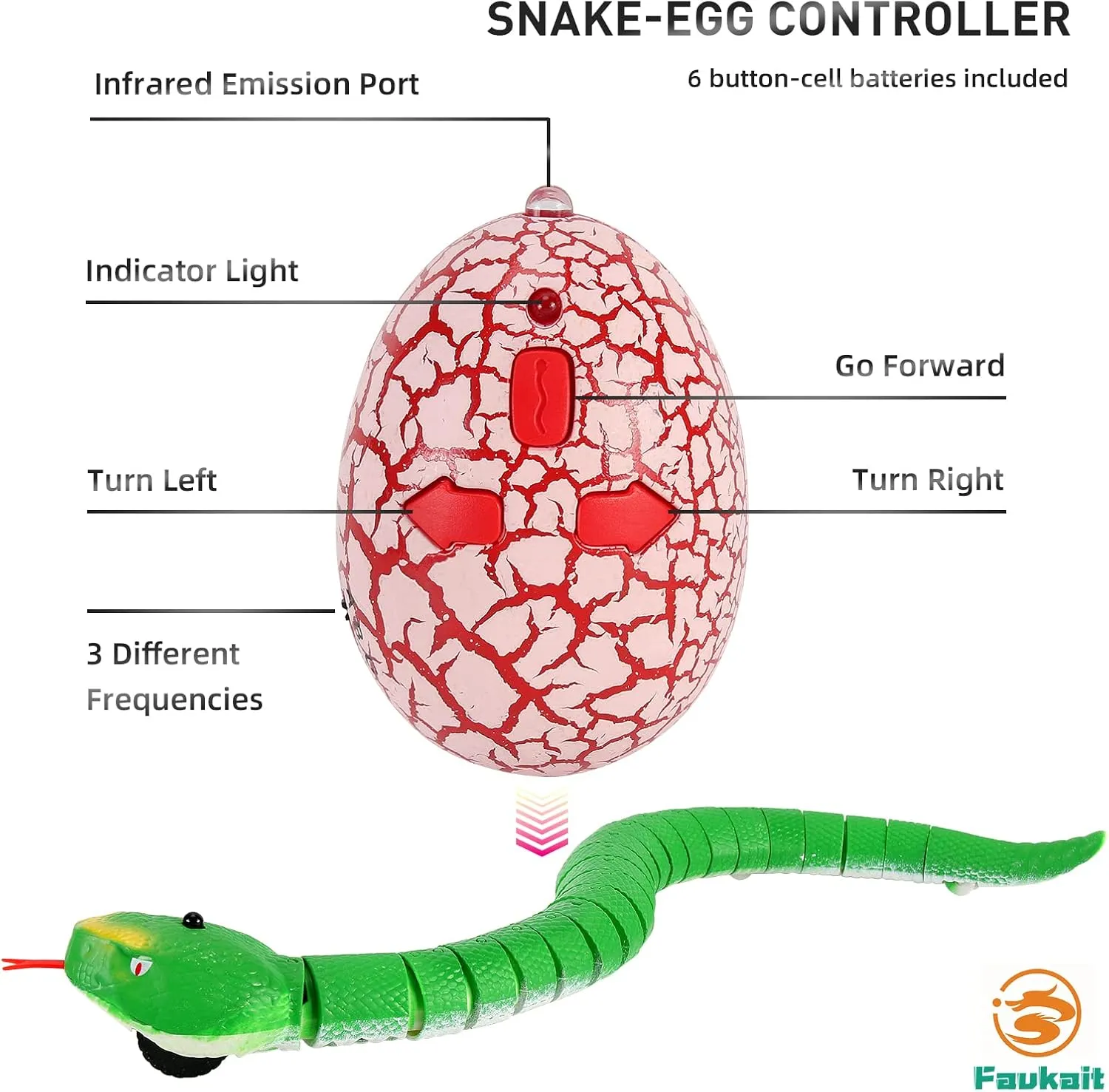 Remote Control Snake Toy RC&Robot Electric Snake Toy Fast Moving of Fake Rattlesnake Christmas Halloween Toys Party Favor Gifts Joke Prank for Kids Boys(Green)