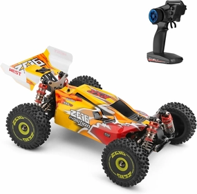 Remote Control car 1/14 brushless 4WD Racing Car 75KM/H high-Speed All-Terrain RC Vehicles Three Batteries/Metal Chassis RC Truck Suitable for Adults and Teenagers Electric Toy RTR