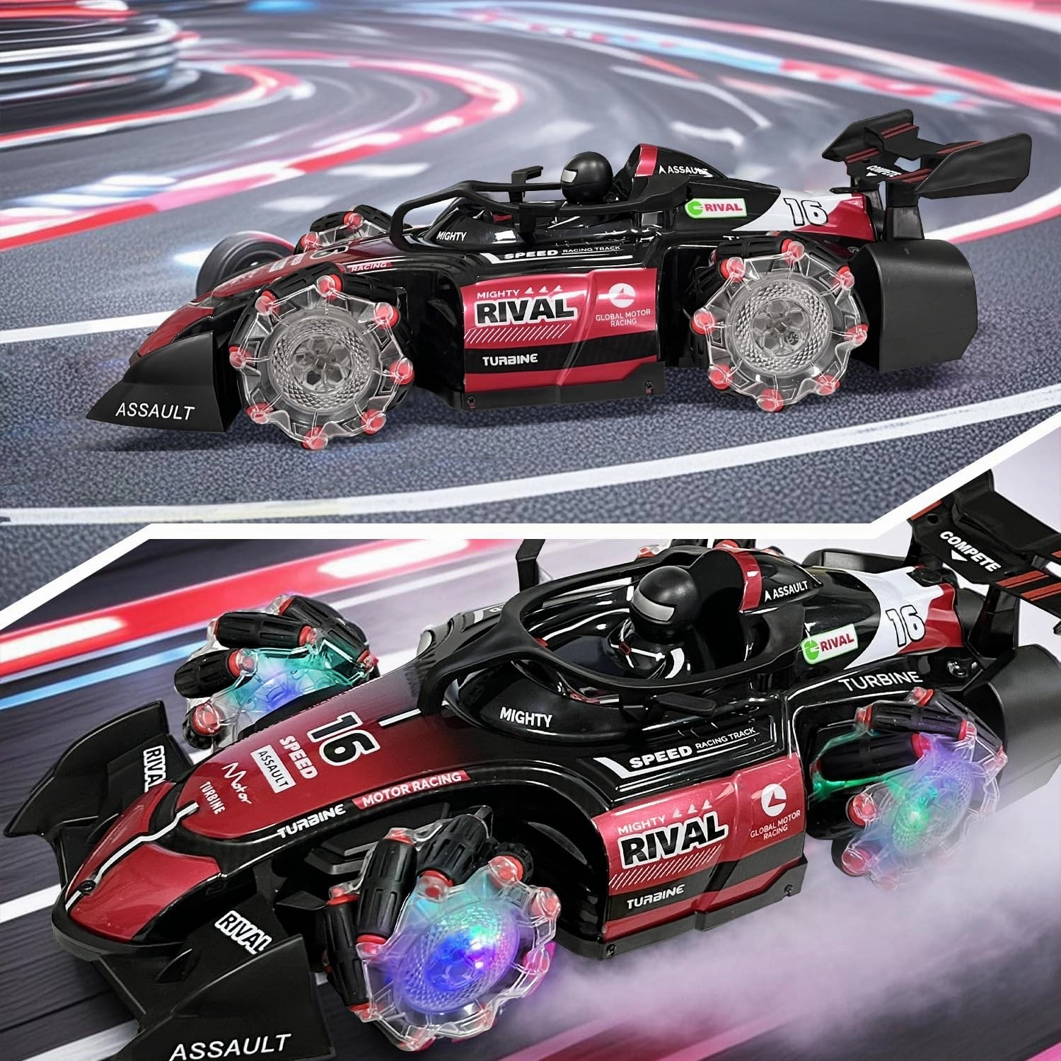 Remote Control Car, Drift RC Stunt Car with Light Spray & Sound, 2.4GHz Hobby RC Cars Toy for Kids, Birthday Gifts for Boys Girls
