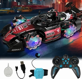 Remote Control Car, Drift RC Stunt Car with Light Spray & Sound, 2.4GHz Hobby RC Cars Toy for Kids, Birthday Gifts for Boys Girls