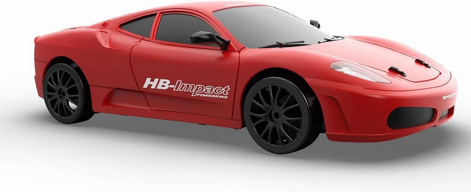 Remote Control Car RC Drift Car 2.4GHz 1:24 Scale 4WD 15KM/H High Speed Model Vehicle with LED Lights Drifting Tire Racing Sport Toy Car for Adults Boys Girls Kids Gift 2Pcs Rechargeable Batteries