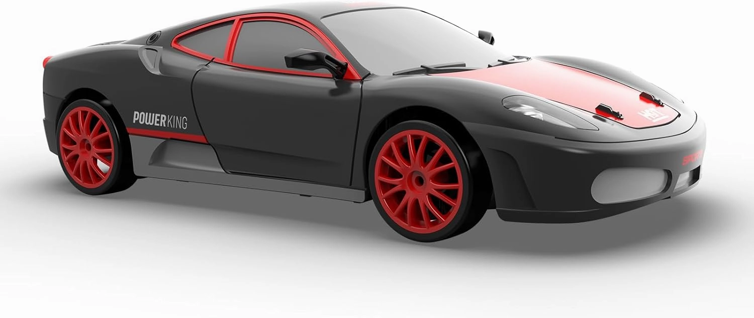 Remote Control Car RC Drift Car 2.4GHz 1:24 Scale 4WD High Speed RC Cars Vehicle with LED Lights Batteries and Drifting Tires Racing Sport Toy Cars for Adults Boys Girls Kids Gift