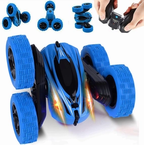 Remote Control Car RC Stunt Car Toy for Kids, 4WD 2.4Ghz Double Sided Crawler Vehicle 360° Rotating RC Car Tumbling with LED Headlights Gift for Boys Girls