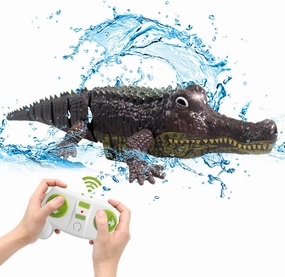 Remote Control Crocodile Toys, RC Shark Pool Toys for Kids Ages 4-8, 2.4GHz Remote Control Alligator Water Toys, Swimming Pool Bathroom Toys Gift for Adults and Kids