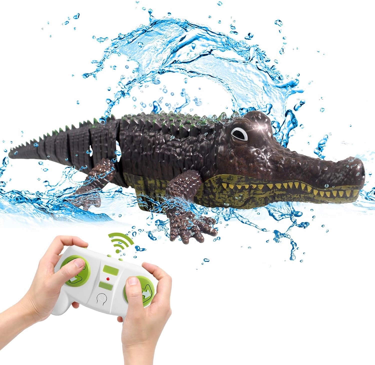 Remote Control Crocodile Toys, RC Shark Pool Toys for Kids Ages 4-8, 2.4GHz Remote Control Alligator Water Toys, Swimming Pool Bathroom Toys Gift for Adults and Kids