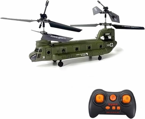 Remote Control Helicopter, S026H Military Transport RC Helicopter with Altitude Hold, One Key Take Off/Landing, LED Light, Low Battery Reminder, Gyro, RC Army Helicopter for Kids and Beginners