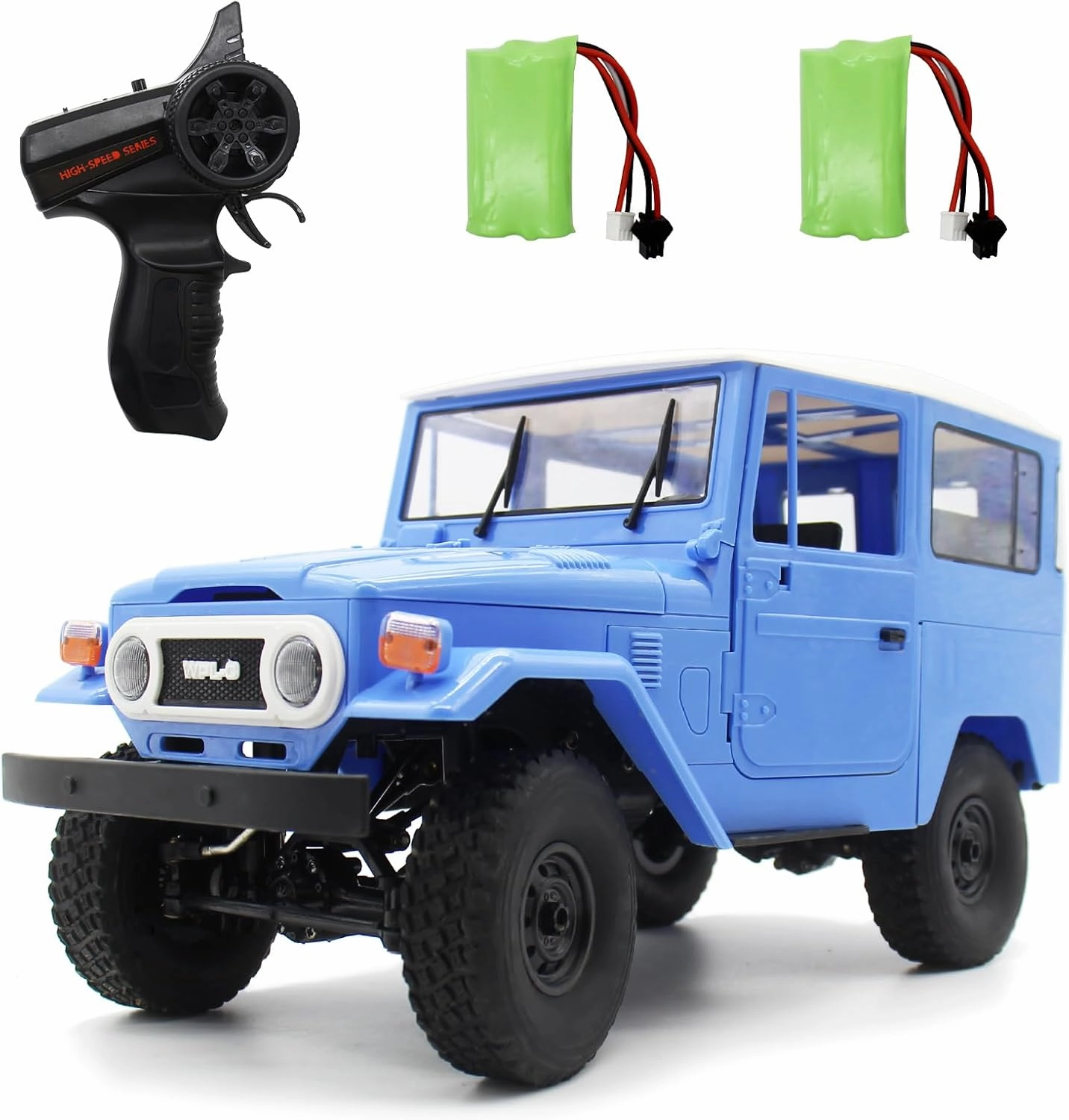 Remote Control Truck for FJ40, RC Rock Crawler 4WD Off Road Vehicle Climbing Car with Light & Door Open for All Terrain Kids Hobby Toy