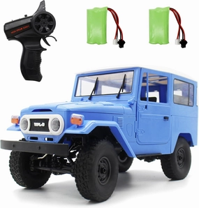 Remote Control Truck for FJ40, RC Rock Crawler 4WD Off Road Vehicle Climbing Car with Light & Door Open for All Terrain Kids Hobby Toy
