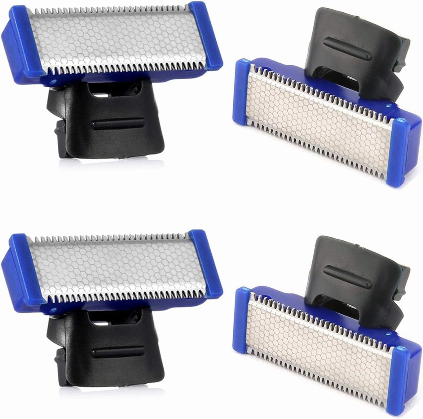 Replacement Heads for Old Version of Microtouch Solo Mens Shaver Electric Micro Trimmer (Pack of 4)