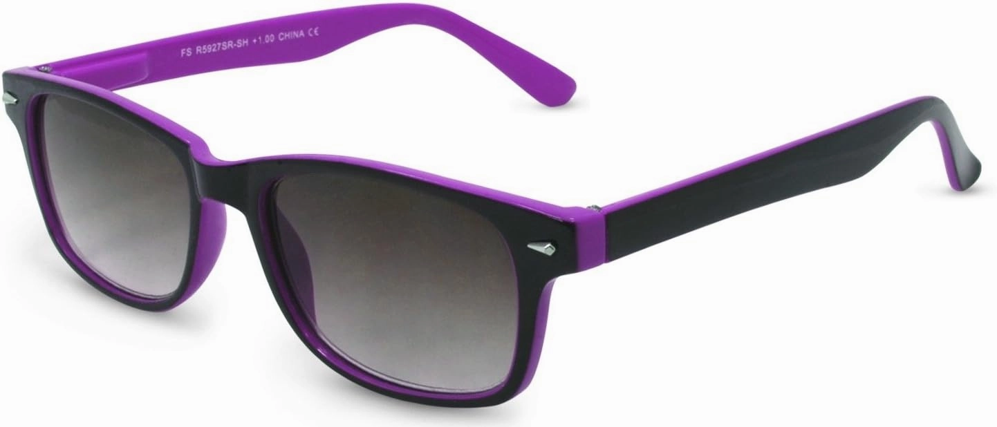 Rescue Me Classic Full Reader Sunglasses - Full-Rimmed, Rectangle Frame Cheater Glasses - Non-Polarized Lenses - Light Purple - 1.0x
