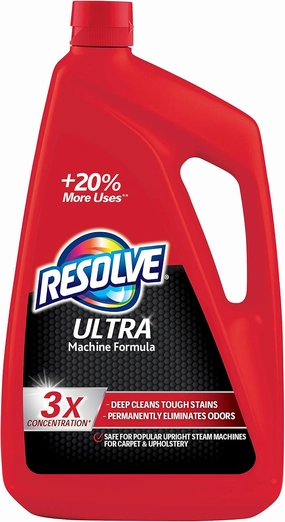 Resolve Ultra Steam Carpet Cleaner Solution Shampoo, 48oz, 3X Concentrate, Safe for Bissell, Hoover & Rug Doctor