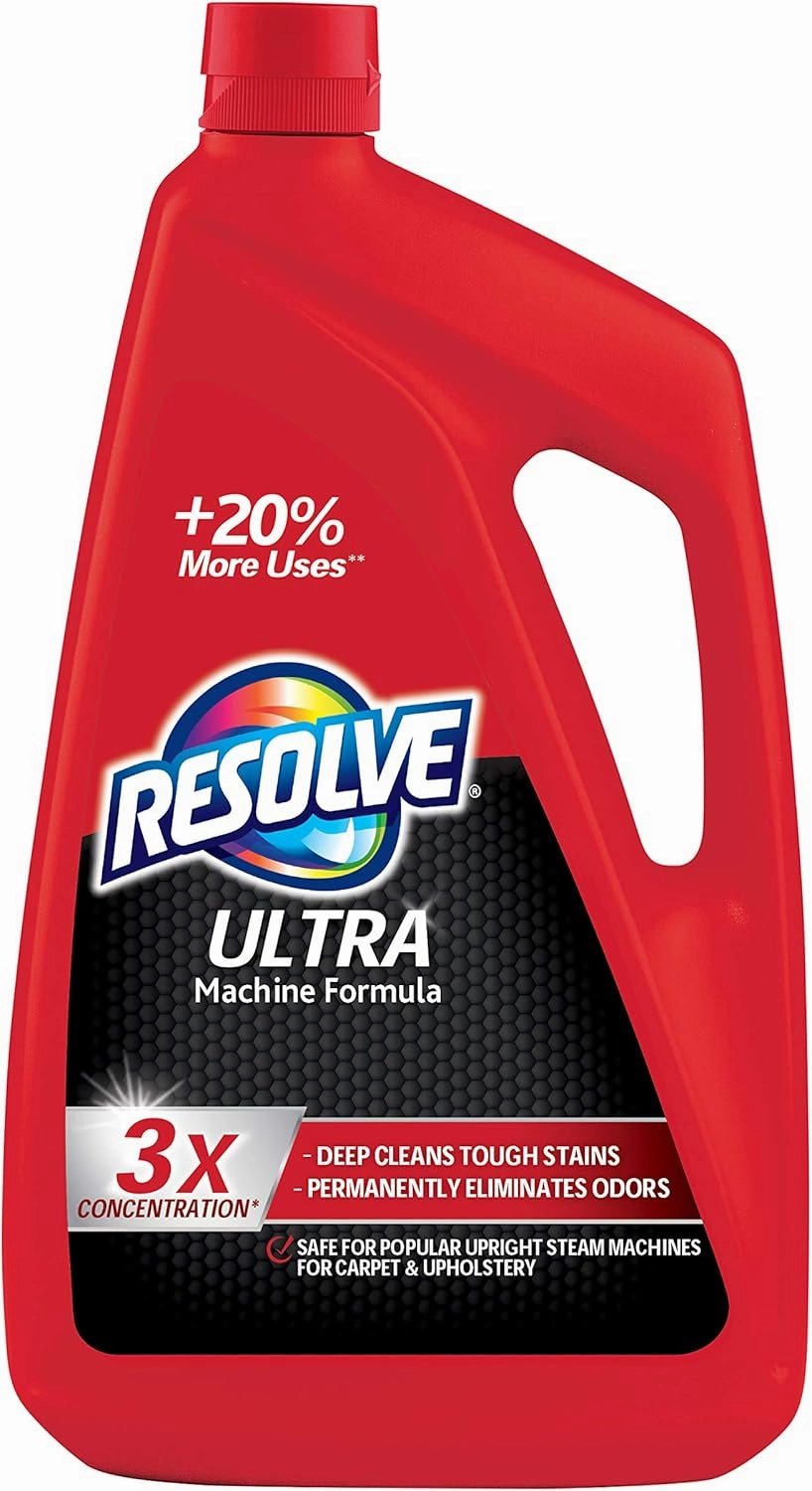 Resolve Ultra Steam Carpet Cleaner Solution Shampoo, 48oz, 3X Concentrate, Safe for Bissell, Hoover & Rug Doctor