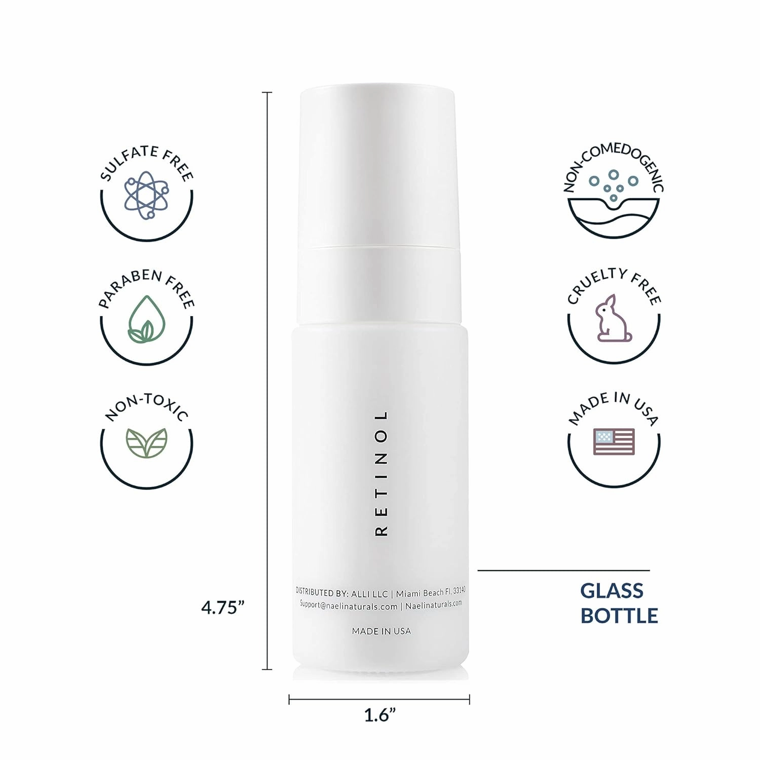 Retinoid Cream - 4.25% Retinol Night Moisturizer for Face & Neck with Collagen, Peptides & Hyaluronic Acid - Anti Aging Wrinkle Cream, Improves Skin Tone & Texture, 1.4 oz (Pack of 2)
