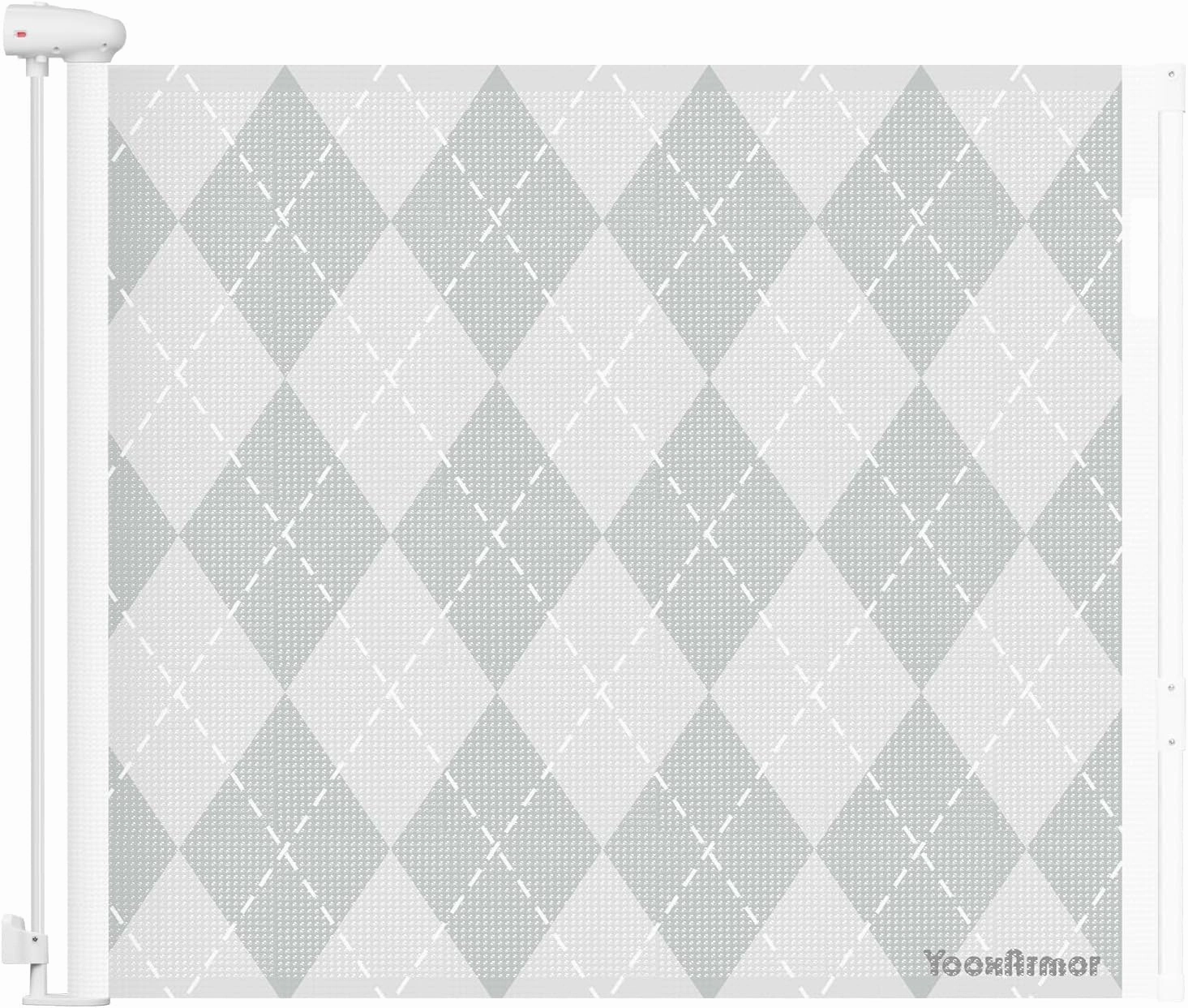 Retractable Baby & Dog Gate | 34" Tall | Extends to 130" Wide | Safety Mesh Gate for Stairs, Indoor/Outdoor, Doorways & Hallways