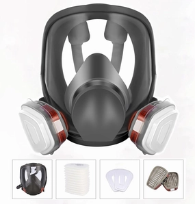Reusable full Face Cover - 6800 full Respirаtor Face Cover,for Paint, Against Dust,Chemicals, Formaldehyde, Polishing,Staining,Car Spraying,Sanding &Cutting
