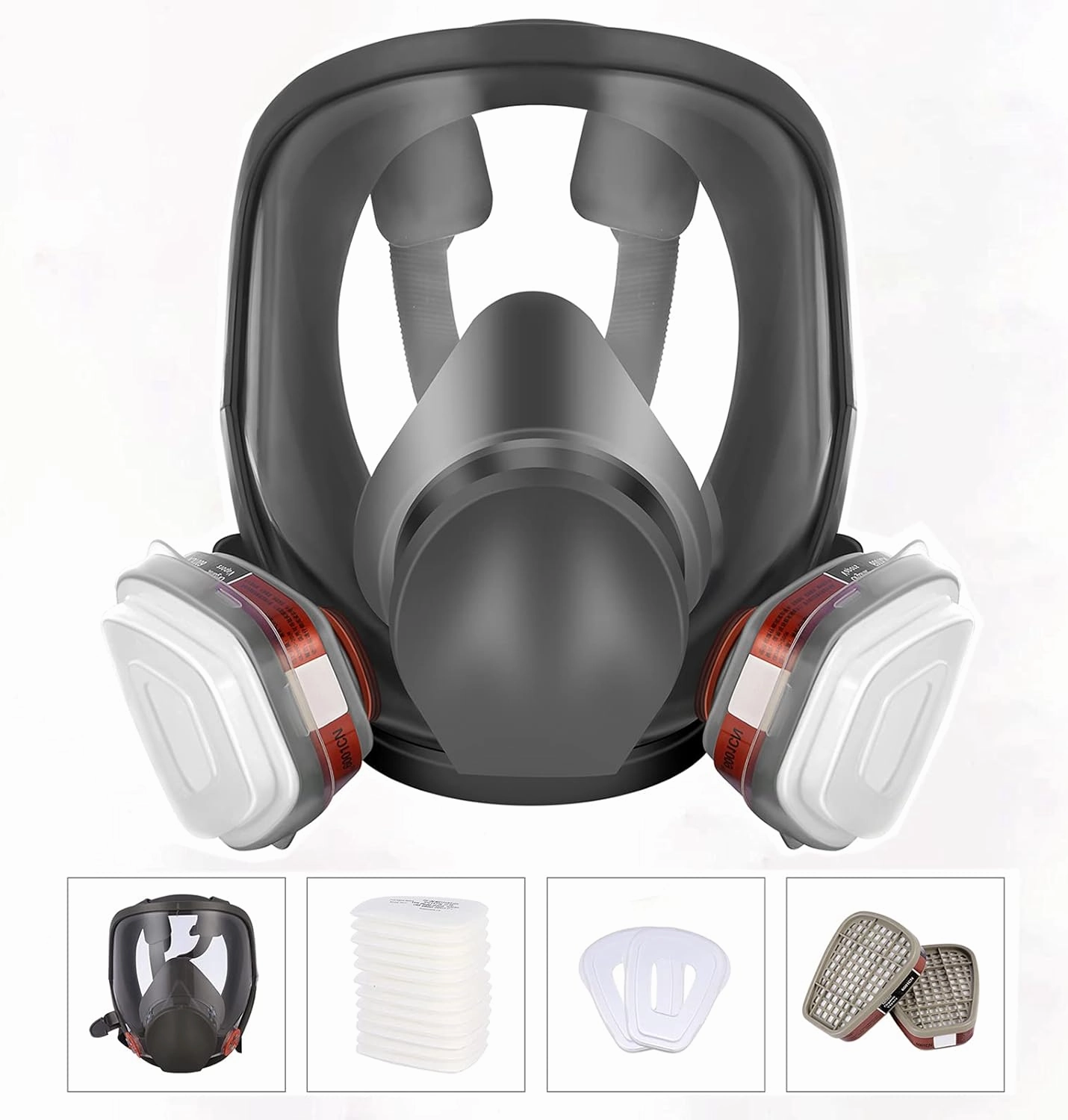 Reusable full Face Cover - 6800 full Respirаtor Face Cover,for Paint, Against Dust,Chemicals, Formaldehyde, Polishing,Staining,Car Spraying,Sanding &Cutting